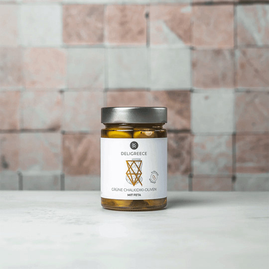 Castello Zacro Grüne Chalkidiki-Oliven mit Feta 320 g - Bild 1