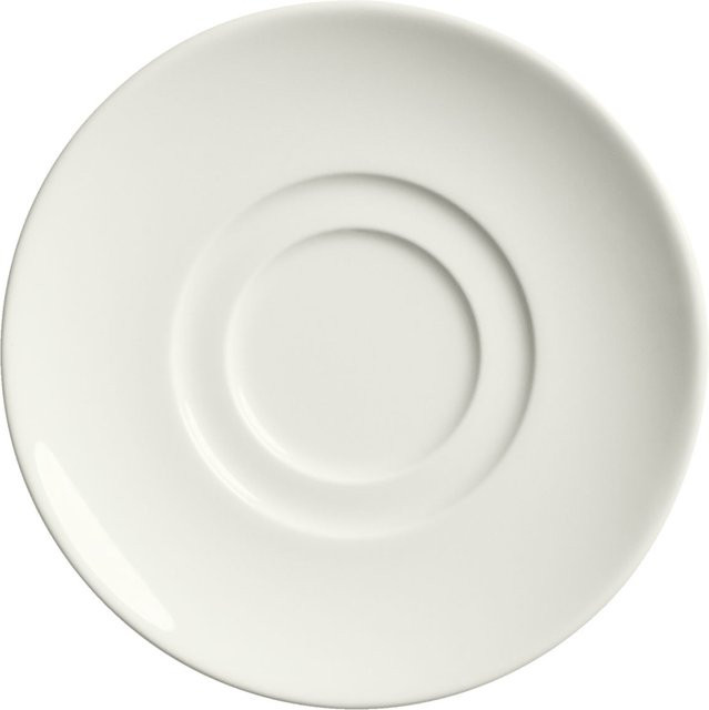 VEGA Opus Untertassen aus Porzellan für Kaffee, Milchkaffee oder Suppen, Elfenbein, 6er Pack, Durchmesser: 15,5 cm, Höhe: 5,2 cm - Bild 1