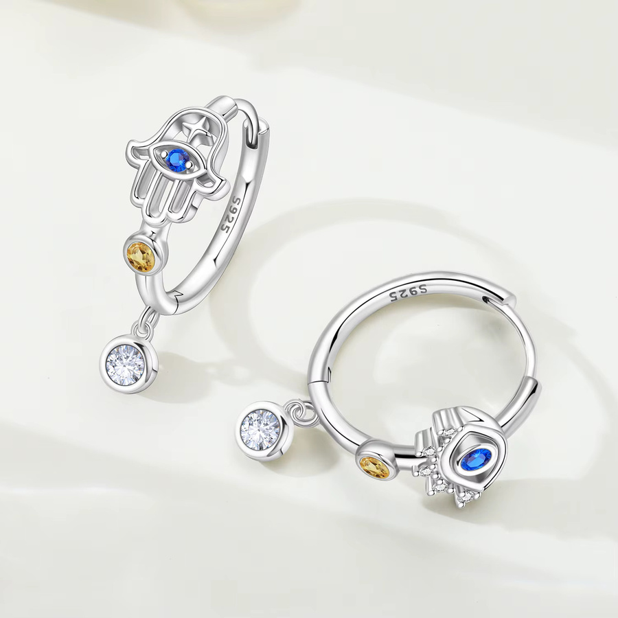 MISEFF Ohrringe 925 Silber, Zirkonia, Unisex - Bild 1
