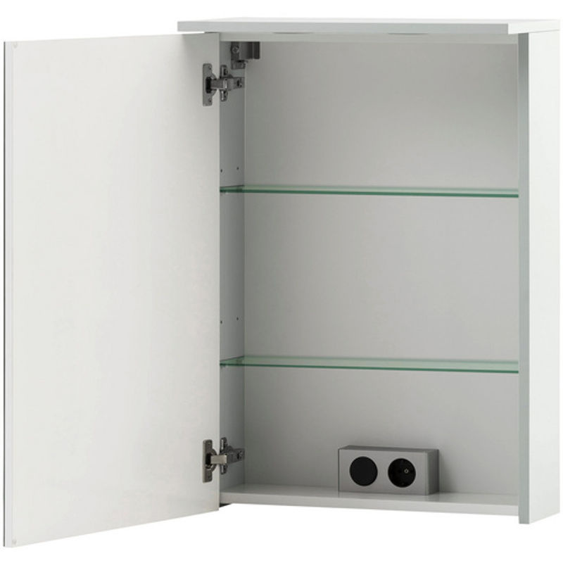 Spiegelschrank Sarah von SCHILDMEYER in Weiss mit LED-Beleuchtung und Rasierfach, B/H/T: 50,4 x 72,3 x 16 cm - Bild 2