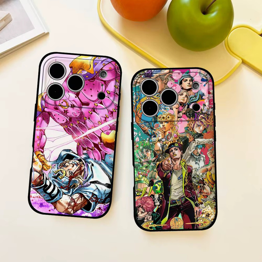 Anime JoJo's Bizarre Adventure Handyhülle für iPhone 15 14 13 12 11 Pro Max und weitere Modelle, Mehrfarbig - Bild 3