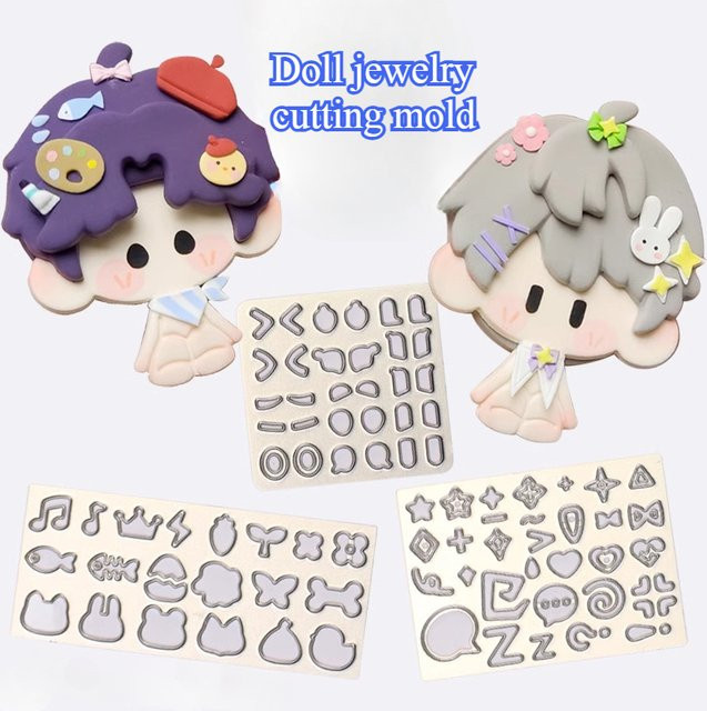 DIY Polymer Clay Cutter Set aus Kunststoff und Edelstahl für Cartoon-Puppen und Dekorationen - Bild 1