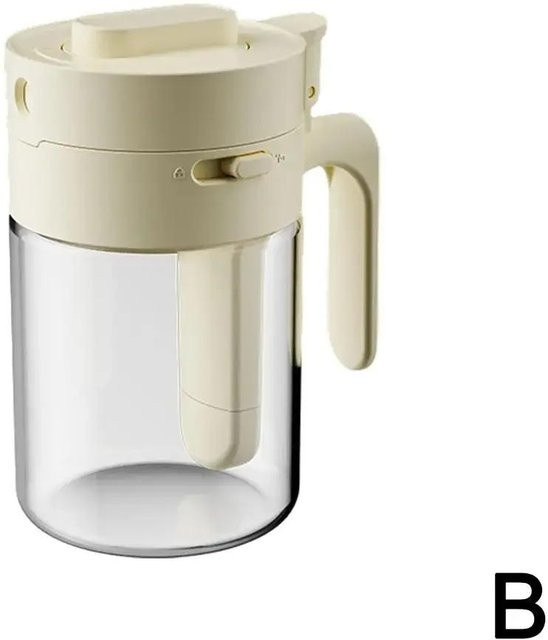 Yiran Furniture 2 in 1 Gewürzbox aus Glas mit Löffel und Trennfächern in Beige - Bild 1
