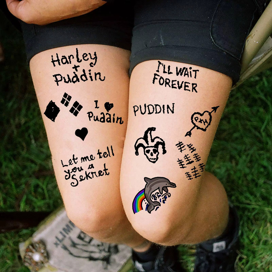 YURAN Joker Temporäre Tattoos, 5 Blatt, Unisex - Bild 5
