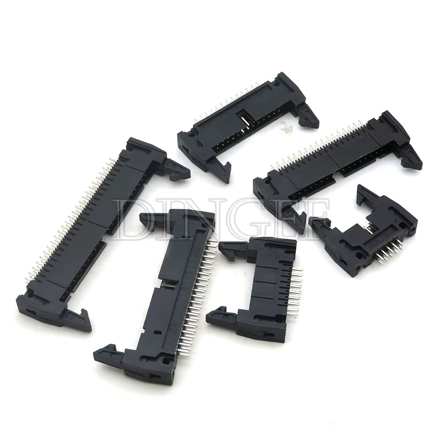5 Stück IDC Box Header Stecker rechtwinklig 2,54mm Pitch für FC-Kabel, Farbe: Schwarz - Bild 2