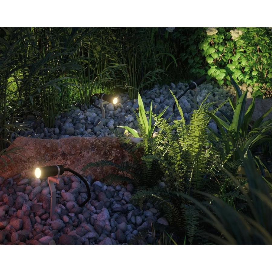 Paulmann Plug & Shine Plantini LED-Erdspieß Gartenstrahler IP65 Warmweiß aus Aluminium - Bild 3
