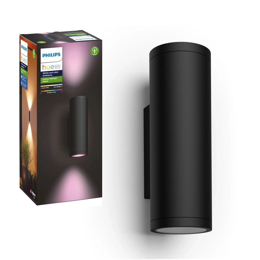Philips Hue Appear LED-Außenwandleuchte White & Color Ambiance, Schwarz - Bild 2