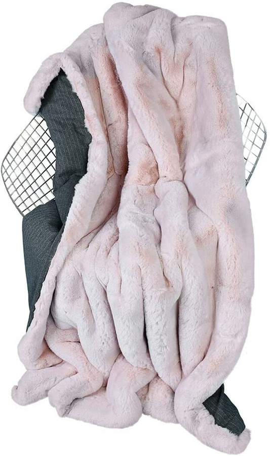 Webpelzdecke Donna Petal Rosa von STAR HOME, kuschelige Felldecke als Plaid, B/B: 130 x 170 cm - Bild 1