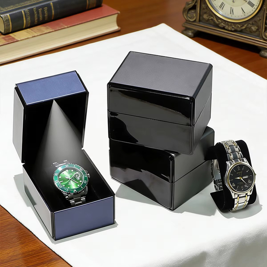 FancyWrist Uhrenbox, 1-Fach Flip-Box, PU-Leder, mit Beleuchtung, Unisex - Bild 5
