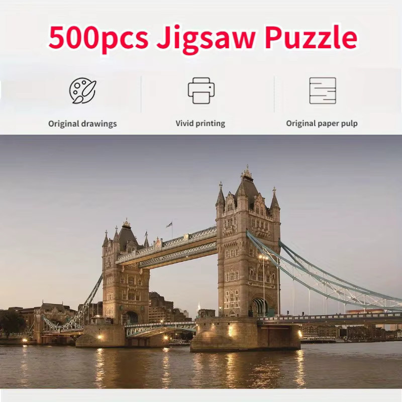 MaxRenard Puzzle, Gemälde von London Tower Bridge, 500 Teile - Bild 1