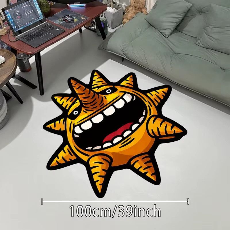 VIKAMA Anime-Stil Sonnen-Druckteppich in Multicolor für Wohnzimmer und Schlafzimmer - Bild 5
