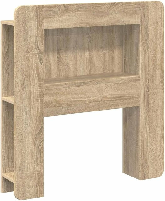 vidaXL Kopfteil-Schrank mit Speicher in Sonoma-Eiche, modern, Holzwerkstoff, Braun - Bild 1