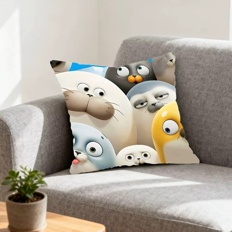 S-Sealook Kissenbezug im Vintage-Stil mit Tiermotiv, quadratisch, Multicolour, Breite: 40 cm - Bild 5