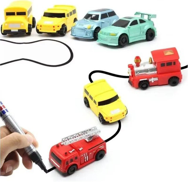 Mini-Zauberstift Kinderspielzeug Zeichenschienenbahn, DIY-Montagemodellautos, ab 14 Jahre - Bild 1