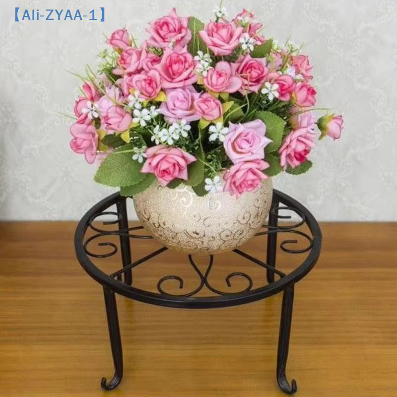 JETTING Metall-Pflanzenständer aus rostfreiem Eisen in Schwarz oder Braun, runder Blumentopfständer und Pflanzenhalter, B/T/H: 23,0 x 12,0 cm - Bild 2