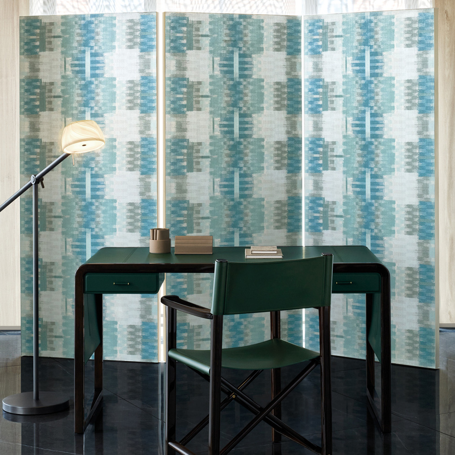 Armani Casa Wallpaper Loreley 9723 Tapete in Blau und Multicolour mit abstraktem Design aus Vlies und Textil - Bild 1