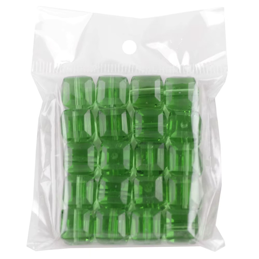 YUANZHIRUN Abstandsperlen, Kristall-Quadrat, 10 mm, 20 Stück - Bild 2