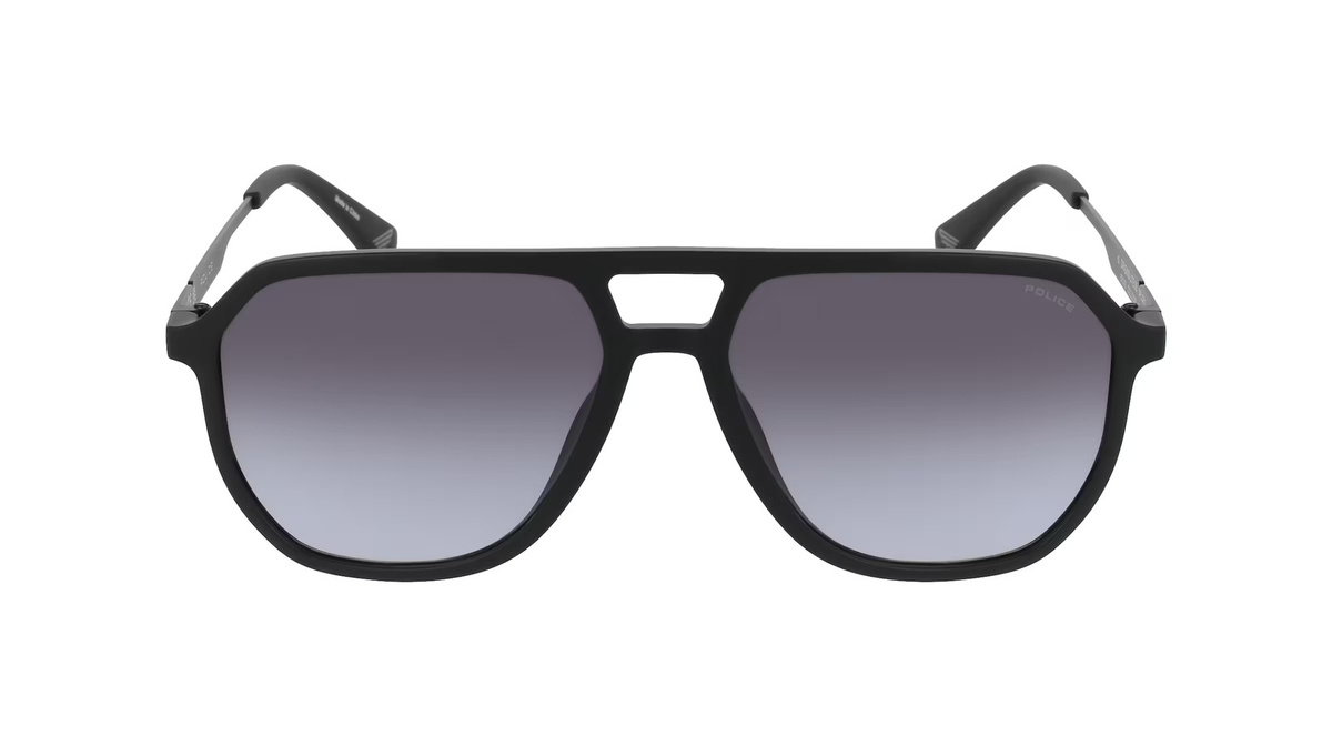 Police SPLQ81 Sonnenbrille Pilot, Vollrand, Kunststoff, schwarz, Herren - Bild 1