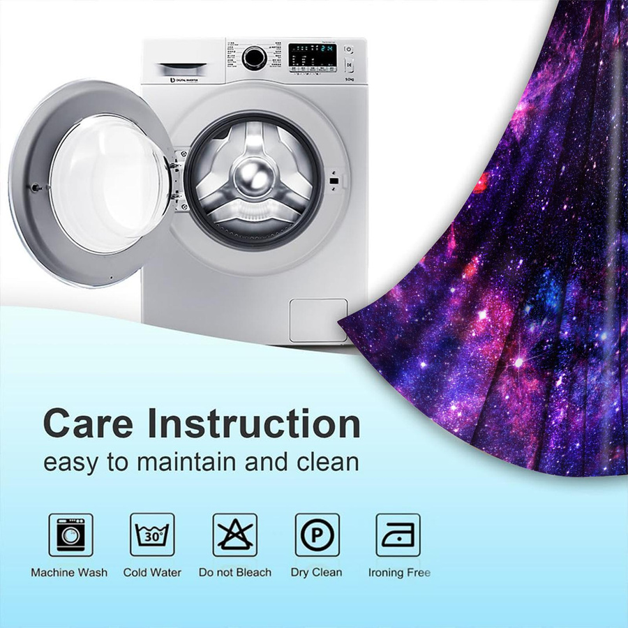 Verdunkelungsvorhang mit Galaxie und Sternenhimmel Motiv in Multicolor, Breite: 100 cm, Höhe: 70 cm - Bild 4