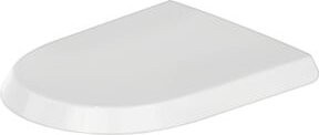 Duravit WC-Sitz Qatego D-Form, weiß Hochglanz, abnehmbar mit Edelstahl-Elementen - Bild 1