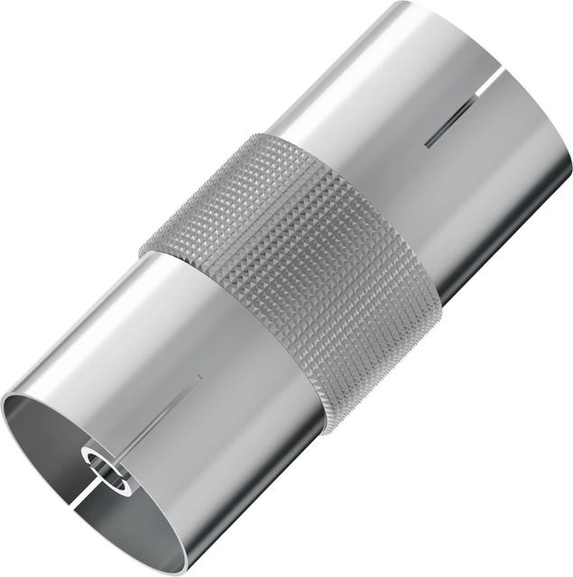 Hama Antennen-Adapter Koax-Kupplung auf Koax-Kupplung in Silber - Bild 1