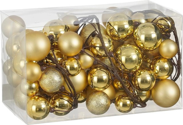 Mica Decorations Weihnachts-Girlande zum Aufhängen in Gold, Länge: 180 cm - Bild 1
