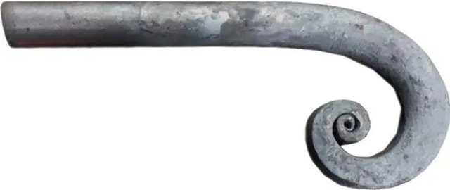 FeNau Handlaufanfänger aus Stahl S235JR, Durchmesser: 25 mm, Farbe: Grau, B/H: 250 x 120 mm - Bild 1