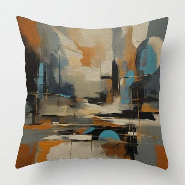 JMG Clothing Kissenbezug im nordischen Stil mit abstraktem geometrischem Design, Mehrfarbig, B/H: 50 x 50 cm - Bild 1