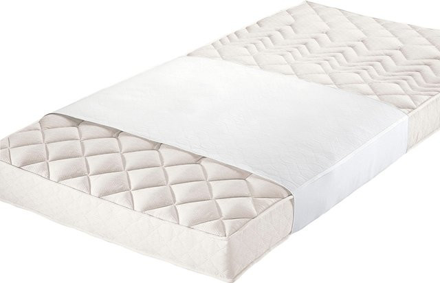 Dormisette Betteinlage aus weißem Flanellgewebe und Baumwolle, wasserundurchlässig, B/T: 150 x 75 cm - Bild 1