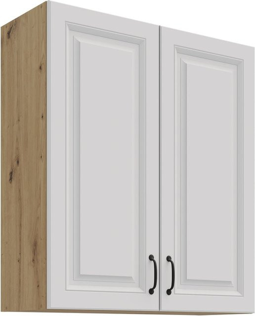 Hängeschrank Stilo Landhaus Weiß Matt Breite: 80 cm, Höhe: 90 cm - Bild 1