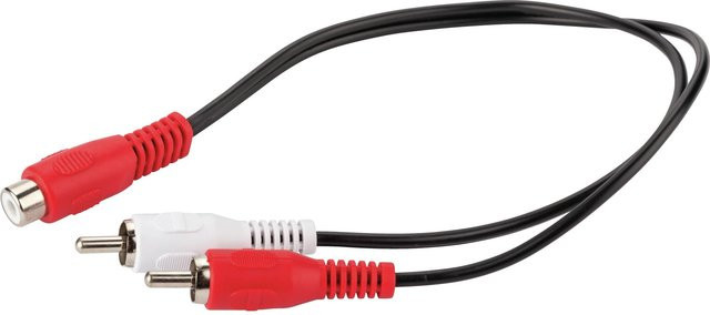 Schwaiger Cinch-Y-Adapter in Schwarz und Multicolour mit RCA-Anschluss - Bild 1