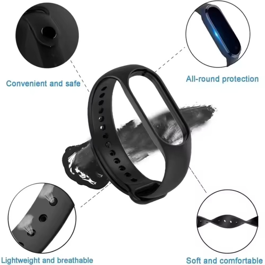 Xiaomi Uhrenarmband Silikon, Schwarz, Unisex - Bild 1