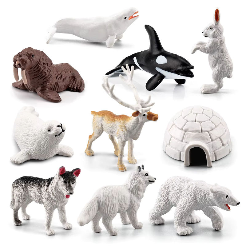 10-teiliges Tierfiguren-Set Arktischer Ozean aus Kunststoff in Mehrfarbig für deine Dekoration - Bild 4