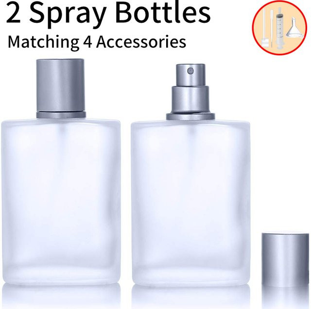 MUB Parfümzerstäuber Milchglas, 2 Stück, 50 ml, mit 4 Parfümspendern - Bild 1