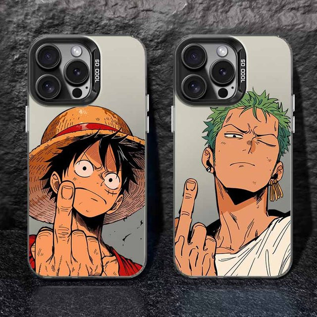 L-uffys Z-oro Anime Handyhülle für Apple iPhone 16 15 14 13 12 Pro Max Plus Mini bunt - Bild 1
