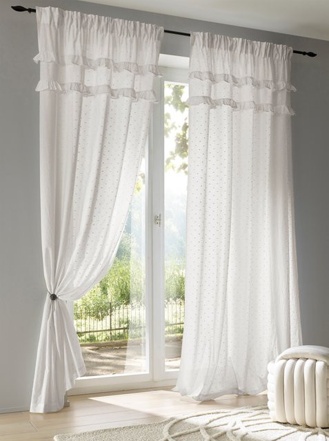 Heine Home Dekostore aus 100% Baumwolle, Weiß, Semi-Transparent, Unisex - Bild 1