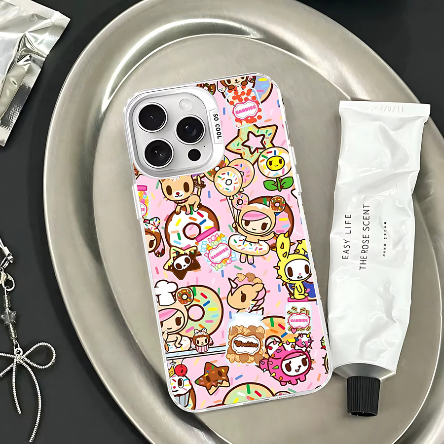 Potdemiel Japan Tokidoki Anime Handyhülle für iPhone 11 bis 17 Pro Max, Sturzsichere Matte Schutzhülle, Multicolour - Bild 4