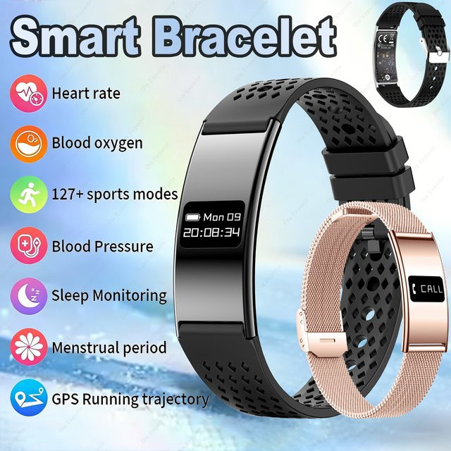 Ola Esporte Smart Armband mit Herzfrequenz- und Schlafüberwachung in Schwarz für Damen und Herren - Bild 1