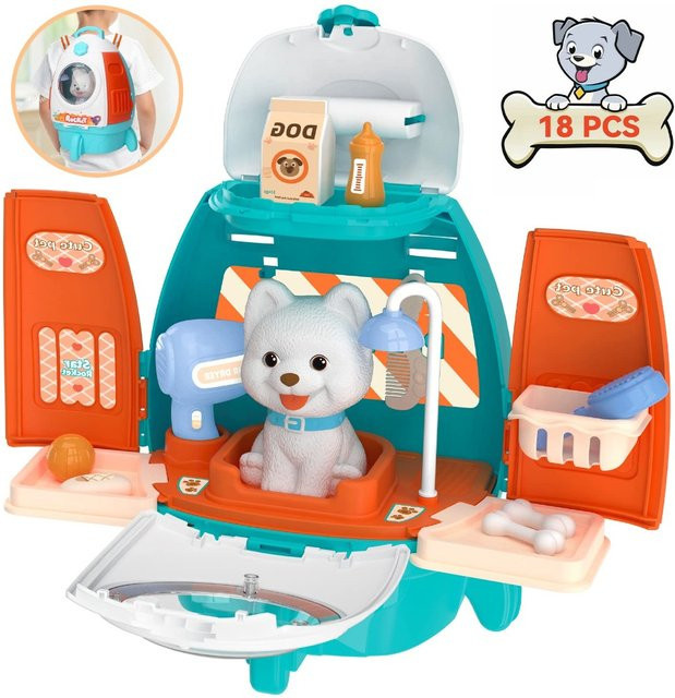 SONGYI Tierarzt-Rucksack, Spielzeug-Set, Tiere, Kunststoff, Bunt / Mehrfarbig - Bild 1