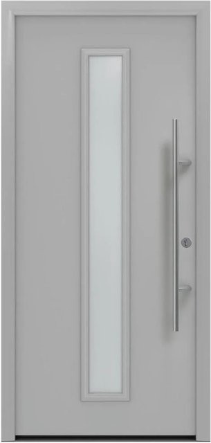 EcoStar Haustür Isopro Secur IPS 020S in Weißaluminium mit Glaseinsatz, RC2, B/H: 110 x 210 cm, DIN Rechts - Bild 1