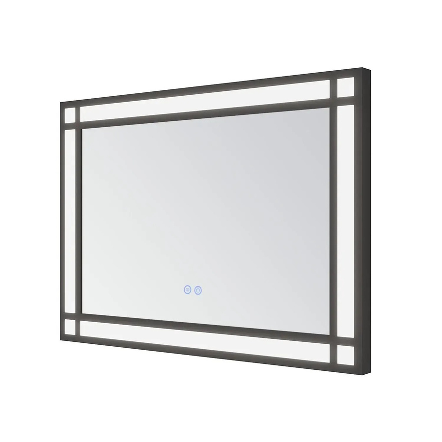 Aquabatos LED Badspiegel mit Spiegelheizung und Dimmfunktion, Schwarz, B: 70 cm, H: 50 cm - Bild 2