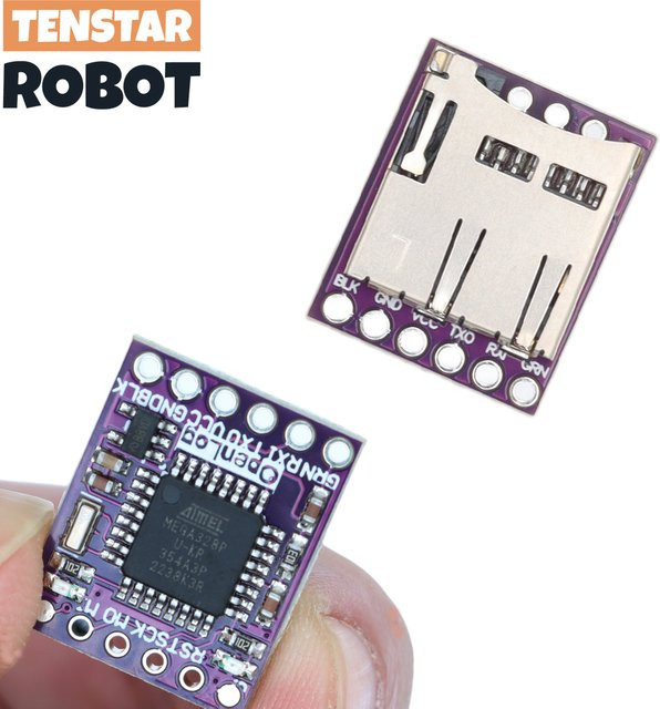 TENSTAR ROBOT Serieller Openlog-Datenlogger Naze32 F3 Blackbox mit ATmega328 und Micro-SD-Modul-Unterstützung in Schwarz und Lila - Bild 1