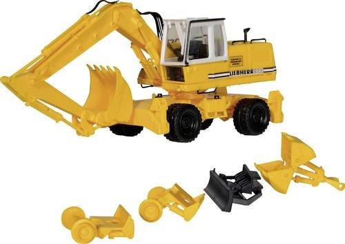 Kibri Modell Liebherr Mobilbagger A922 Baufahrzeug in H0 mit Zubehör, Gelb - Bild 1