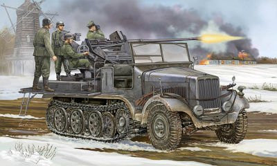Trumpeter Ger. Sd.Kfz.6/2 3,7cm Flak 37 auf Selbst, Fahrzeug, 1:35, Grau - Bild 1