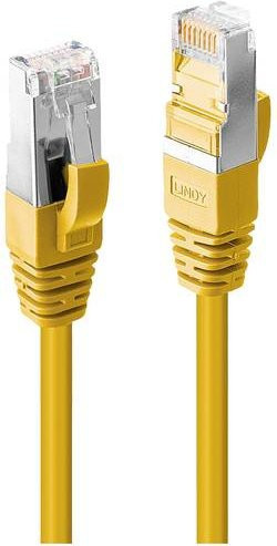 Lindy RJ45 Patchkabel CAT 6a S/FTP Ethernet LAN Gelb 0,30 m - Bild 1