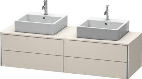 Duravit Waschtischunterschrank XSquare Beige, wandhängend, 4 Schubladen, B: 160 cm, H: 40 cm, T: 54,8 cm - Bild 1