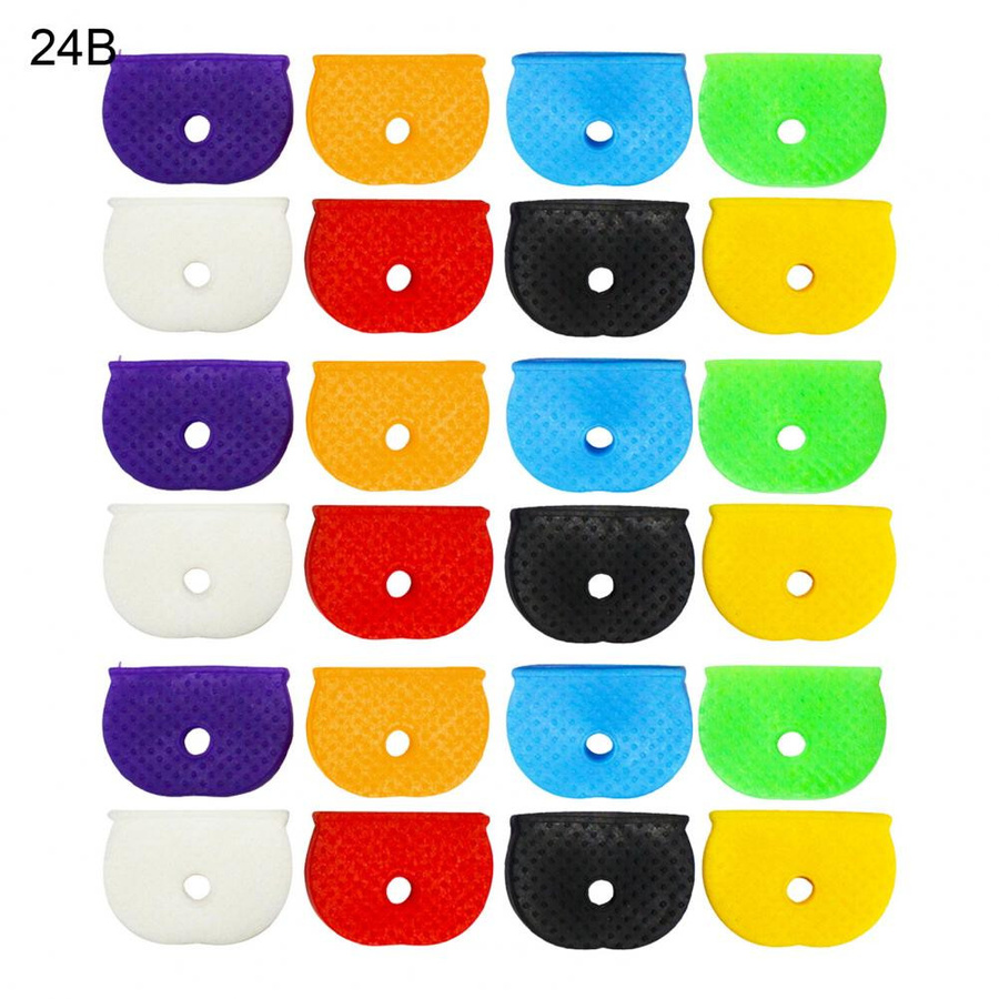 Buntes Tastenkappen-Set für Hausschlüssel aus Gummi und Kunststoff, runde Kennungen zur Organisation, Multicolor - Bild 3