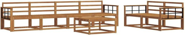 vidaXL Outdoor-Sofagarnitur 7-teilig aus Massivholz Akazie in Braun - Bild 1