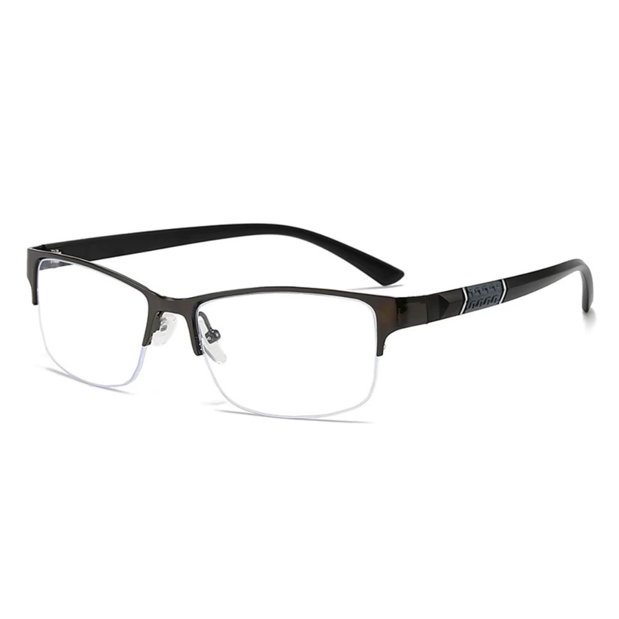 Lesebrille Unisex, Halbrahmen, rectangular, black - Bild 3