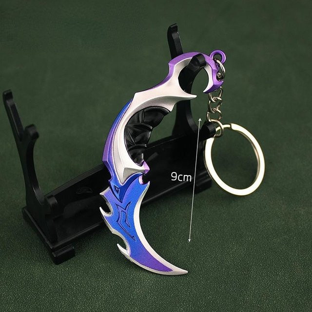 Yiran toy 1 Valorant Reaver 2.0 Karambit Messer Schlüsselanhänger Metall - Bild 1
